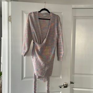New w/o tags, never fully dressed rainbow wrap cardigan. UK size 12, US size 8.